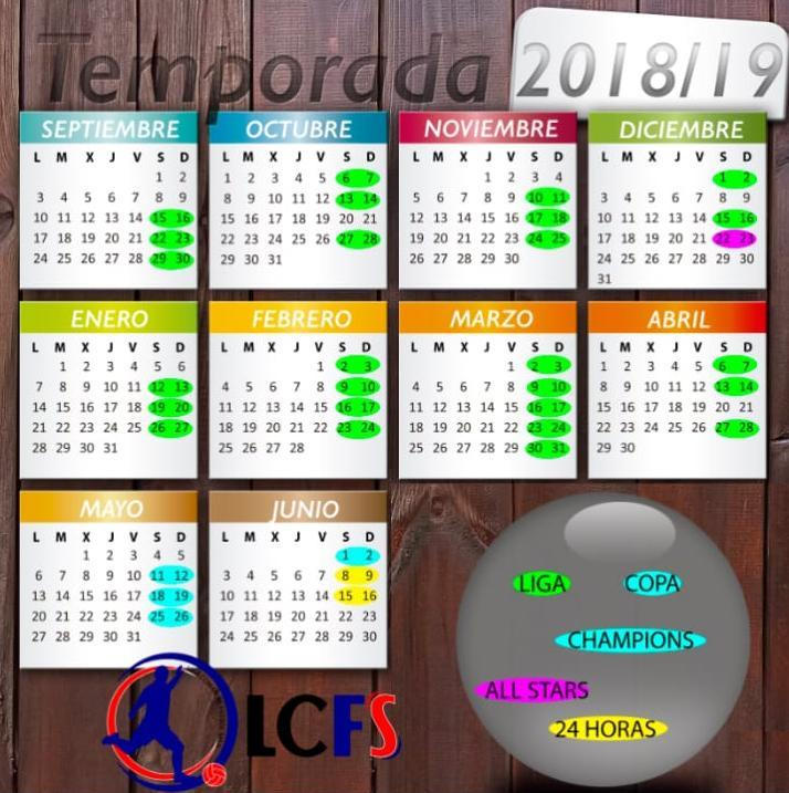 Calendario 18 - 19
